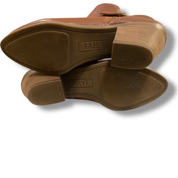 Frye Women’s Double Zip Judith Ankle Boots Whisky Brown Sz 6.5 Boho - Picture 6 of 8